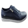 Cabello Comfort EG18 Womens Leather European Leather Casual Shoes Navy 5 AUS or 36 EUR