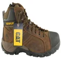 Caterpillar Cat Argon Hi Side Zip Mens Steel Toe Work/Safety Boots Brown 12 US or 30 cm