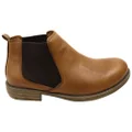 Orizonte Tambo Womens European Comfortable Leather Ankle Boots Tan 6 AUS or 37 EUR