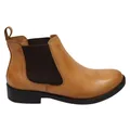Via Paula Meredith Womens Comfortable Brazilian Leather Ankle Boots Tan 8 AUS or 39 EUR