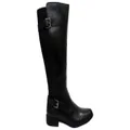 Via Paula Janice Womens Comfort Brazilian Leather Knee High Boots Black 10 AUS or 41 EUR