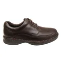 Slatters Award Mens Leather Wide Fit Comfort Shoes/Lace Ups Teak 9 UK