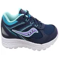 Saucony Kids Cohesion 14 Comfortable Lace Up Athletic Shoes Turquoise Purple 2 US or 1 UK (Older Kids)