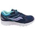 Saucony Kids Cohesion 14 Comfortable Lace Up Athletic Shoes Turquoise Purple 2 US or 1 UK (Older Kids)