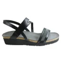 Naot Cameron Wide Womens Leather Comfortable Supportive Sandals Black 7 AUS or 38 EUR