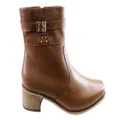 Comfortshoeco Bess Womens Leather Comfortable Boots Made In Brazil Whisky 11 AUS or 42 EUR