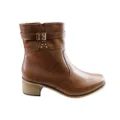 Comfortshoeco Bess Womens Leather Comfortable Boots Made In Brazil Whisky 11 AUS or 42 EUR
