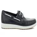 ECCO Mens Comfortable Leather S Lite Moc Boat Shoes Navy 11-11.5 AUS or 45 EUR