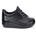 ECCO Womens Comfortable Leather Soft 2.0 Sneakers Shoes Black 10-10.5 AUS or 41 EUR