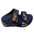 Homyped Snug Twin Womens Supportive Comfortable Open Toe Slippers Navy 7 US