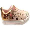 Skechers Kids Girls Twinkle Sparks Heather Charm Light Up Sneakers Pink 1 US or 20 cm (Older Kids)