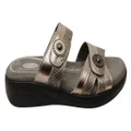Scholl Orthaheel Sarah Womens Comfortable Memory Foam Slide Sandals Pewter 7 AUS or 38 EUR