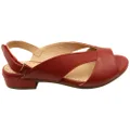 Opananken Baili Womens Comfortable Brazilian Leather Sandals Red 8 AUS or 39 EUR