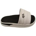 BR Sport Zak Mens Brazilian Comfort Slides Sandals With Massage Balls White/Black 7 AUS or 41 EUR