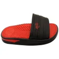 BR Sport Zak Mens Brazilian Comfort Slides Sandals With Massage Balls Black/Red 7 AUS or 41 EUR