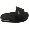 BR Sport Zak Mens Brazilian Comfort Slides Sandals With Massage Balls Black/Black 8 AUS or 42 EUR