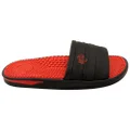 BR Sport Zak Mens Brazilian Comfort Slides Sandals With Massage Balls Black/Red 9 AUS or 43 EUR