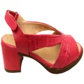 Opananken Raquel Womens Comfortable Leather Mid Heel Sandals Fuchsia 7 AUS or 38 EUR