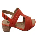 Dakota Eaglemont Womens Comfortable Low Heel Sandals Made In Brazil Red 8 AUS or 39 EUR