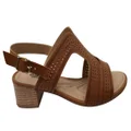 Dakota Eaglemont Womens Comfortable Low Heel Sandals Made In Brazil Tan 8 AUS or 39 EUR