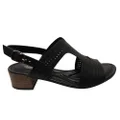 Dakota Eaglemont Womens Comfortable Low Heel Sandals Made In Brazil Black 8 AUS or 39 EUR