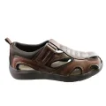 Homyped Smithy Mens Leather Supportive Extra Extra Wide Sandals Whiskey 10 US