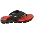 Pegada Blake Mens Comfortable Thongs Sandals Made In Brazil Black Red 9 AUS or 43 EUR