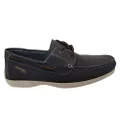 Pegada Lapel Mens Leather Comfortable Casual Boat Shoes Made In Brazil Navy 7 AUS or 41 EUR