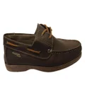 Pegada Lapel Mens Leather Comfortable Casual Boat Shoes Made In Brazil Brown 7 AUS or 41 EUR