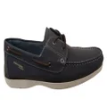 Pegada Lapel Mens Leather Comfortable Casual Boat Shoes Made In Brazil Navy 9 AUS or 43 EUR