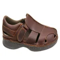Slatters Ayr II Mens Leather Comfortable Closed Toe Sandals Shoes Brown 6 UK