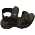 Itapua Jackson Mens Comfortable Adjustable Sandals Made In Brazil Black 7 AUS or 41 EUR