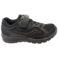 Saucony Kids Cohesion 14 Adjustable Strap Athletic Shoes Black 1 US or 13 UK (Older Kids)