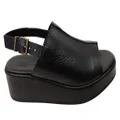 Via Paula Charlene Womens Brazilian Comfort Leather Platform Sandals Black 9 AUS or 40 EUR