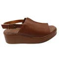 Via Paula Charlene Womens Brazilian Comfort Leather Platform Sandals Brown 8 AUS or 39 EUR