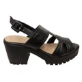 Via Paula Audrey Womens Brazilian Comfortable Leather Platform Heels Black 6 AUS or 37 EUR