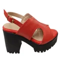 Via Paula Neolla Womens Brazilian Comfortable Leather Platform Heels Red 6 AUS or 37 EUR
