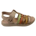 Pegada Eisha Womens Comfortable Leather Sandals Made In Brazil Nude Multi 8 AUS or 39 EUR