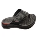 Pegada Sloan Mens Comfortable Leather Thongs Sandals Made In Brazil Black 8 AUS or 42 EUR