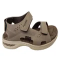 Pegada Sambo Mens Comfort Leather Adjustable Sandals Made In Brazil Taupe 7 AUS or 41 EUR