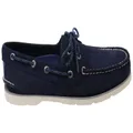 Sperry Mens Leather Leeward 2 Eye Comfortable Wide Fit Boat Shoes Navy 7 US