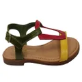 Lola Canales Courtney Womens Comfortable Leather Sandals Made In Spain Yellow Multi 7 AUS or 38 EUR