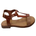 Lola Canales Courtney Womens Comfortable Leather Sandals Made In Spain Tan Multi 7 AUS or 38 EUR
