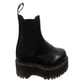 Dr Martens 2976 Quad Unisex Leather Platform Chelsea Boots Black 3 UK Mens or 5 AUS Womens