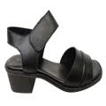 Balatore Laura Womens Comfortable Brazilian Leather Low Heel Sandals Black 8 AUS or 39 EUR