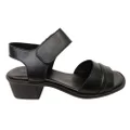Balatore Laura Womens Comfortable Brazilian Leather Low Heel Sandals Black 9 AUS or 40 EUR