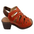 Balatore Cello Womens Comfortable Brazilian Leather Low Heel Sandals Terracotta 8 AUS or 39 EUR