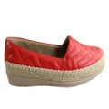 Usaflex April Womens Comfort Leather Espadrille Shoes Made In Brazil Red 11 AUS or 42 EUR