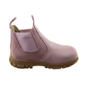 Grosby Ranch Junior Kids/Youths Pull On Leather Boots Pink 13 AUS - 1 US (Junior Kids)