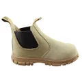 Grosby Ranch Junior Kids/Youths Pull On Leather Boots Wheat 2 AUS - 3 US (Older Kids)
